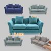 iLAND Modern Dollhouse Furniture on 1/12 Scale of Miniature Sofa for Dollhouse Living Room (Turquoise Blue Velvet) view 3