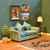 iLAND Modern Dollhouse Furniture on 1/12 Scale of Miniature Sofa for Dollhouse Living Room (Turquoise Blue Velvet) view 4