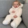 YIHANGG 70cm Huge Reborn Toddler Doll Blonde Curly Hair Boy 28inch Realistic 3D Skin Reborn Baby Doll Dress Up Art Bebe Xmas Birthday Gift view 3
