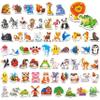 65 PCS Adorable Magnetic Animal Fridge Magnets - Wild, Farm & Marine Animals - Thickened Cardstock Refrigerator Magnets - Cute Educational Learning Toys for Kids 3+ view 1