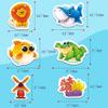 65 PCS Adorable Magnetic Animal Fridge Magnets - Wild, Farm & Marine Animals - Thickened Cardstock Refrigerator Magnets - Cute Educational Learning Toys for Kids 3+ view 4