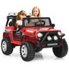 OLAKIDS Kids Ride on Truck, 2 Seater 12V Electric Vehicle with Remote Control, Toddler Battery Powered Toy Car with 2 Speeds Rocking Function Spring Suspension Bluetooth USB AUX Music view 1