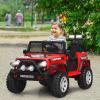 OLAKIDS Kids Ride on Truck, 2 Seater 12V Electric Vehicle with Remote Control, Toddler Battery Powered Toy Car with 2 Speeds Rocking Function Spring Suspension Bluetooth USB AUX Music view 2