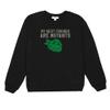 Suburban Riot TMNT Official Mutant Friends Willow Women's Long Sleeve Fleece Sweatshirt (X-Small) Black view 1