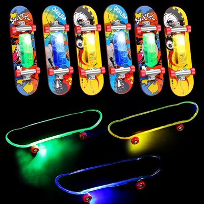 Beselley Mini Finger Skateboards for Kids Set of 25, Light up Mini Finger Toys LED Fingerboard Hand Skateboard for Creative Fingertips Movement Sports Finger Skater Valentines Day Gifts Party Favor