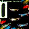 Beselley Mini Finger Skateboards for Kids Set of 25, Light up Mini Finger Toys LED Fingerboard Hand Skateboard for Creative Fingertips Movement Sports Finger Skater Valentines Day Gifts Party Favor view 2