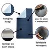 Uniklook Tan & Gray Vegan Leather Mat | Travel Baby Diaper Changing Pad | Craft, placemat, Dog Food Water mat | Waterproof and Multipurpose | Foldable for Travel (14"x22") view 2