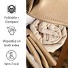 Uniklook Tan & Gray Vegan Leather Mat | Travel Baby Diaper Changing Pad | Craft, placemat, Dog Food Water mat | Waterproof and Multipurpose | Foldable for Travel (14"x22") view 3