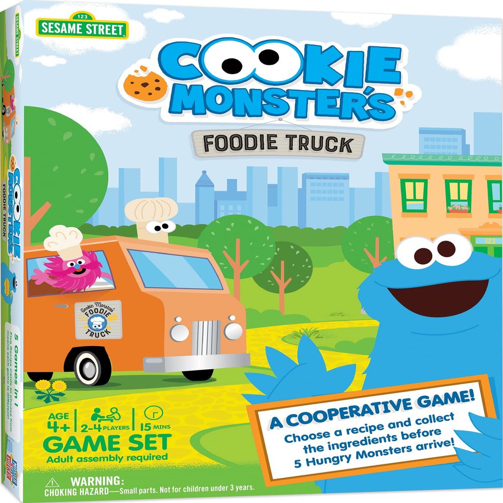 MasterPieces Sesame Street - Cookie Monster Cooperative Game - Fun Family Entertainment for Kids and Adults - Educational, Engaging, and Perfect for Game Night, Classroom Activities, Interactive