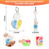 Roaqua (Valentine Students Gift and Party Favors) Bulk Small Animal Hearts mini Pop (30 animal heart with card) view 2