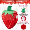 Sotiff 17" Strawberry Piata Summer Fruit Piata for Strawberry Birthday Party Summer Fruit Themed Party Game Supplies with Stick Eye Mask Confetti view 3