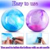 Deekin 2 Pcs 15 Inch 18 Inch Marbleized Bouncy Balls Large Inflatable Rubber Sensory Ball for Playground Outdoor Water(15 Inches,Blue and Purple) view 3