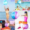 Deekin 2 Pcs 15 Inch 18 Inch Marbleized Bouncy Balls Large Inflatable Rubber Sensory Ball for Playground Outdoor Water(15 Inches,Blue and Purple) view 4