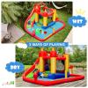 HONEY JOY Inflatable Water Slide, 7 in 1 Toddler Giant Blow Up Bouncy Water Park w/Splash Pool, Outdoor Water Bounce House Water Slides Inflatables for Kids and Adults Backyard(with 740w Blower) view 3