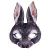 Alodidae Bunny Mask Animal Half Face Rabbit Ear Mask for Easter Halloween Party Mardi Gras Costume Accessory (Black) view 1