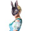 Alodidae Bunny Mask Animal Half Face Rabbit Ear Mask for Easter Halloween Party Mardi Gras Costume Accessory (Black) view 2
