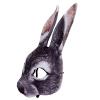 Alodidae Bunny Mask Animal Half Face Rabbit Ear Mask for Easter Halloween Party Mardi Gras Costume Accessory (Black) view 4
