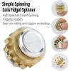 FREELOVE Gear Metal Fidget Spinner Toys for Adults, Small Mini Tiny Pockget Figette, Bike Chain, Copper Brass Hands Gyro, Quiet Silent Cool Cube for Anxiety Men (2 Gears Stacked, Silver-Brass) view 4