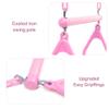 18" Pink Trapeze Swing Bar Rings 48" Heavy Duty Plastic Coated Chains Swing Set Accessories view 4