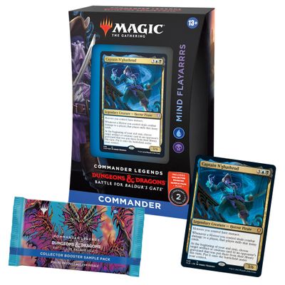 Magic: The Gathering Commander Legends: Battle for Baldurs Gate Commander Deck Mind Flayarrrs + Collector Booster Sample Pack