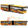 Crelloci City Bus Toy for Kids, Die Cast Alloy Pull Back Vehicles, Metro Articulated Electric Bus with Sounds and Lights, Model Cars Toys Educational Gift for Kids Boys Girls Ages 3+ view 1