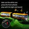 Crelloci City Bus Toy for Kids, Die Cast Alloy Pull Back Vehicles, Metro Articulated Electric Bus with Sounds and Lights, Model Cars Toys Educational Gift for Kids Boys Girls Ages 3+ view 2