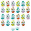 Set of 24 Flowers on White Plastic Easter Eggs, 2.25 Inches Each view 1