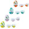 Set of 24 Flowers on White Plastic Easter Eggs, 2.25 Inches Each view 2