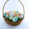 Set of 24 Flowers on White Plastic Easter Eggs, 2.25 Inches Each view 3