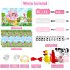 Farm Animals Theme Party Decorations Farm Barn Backdrop Banner Farmhouse Animals Decor Tablecloth Balloon Arch Garland Kit for Birthday Photography Baby Shower Party Supplies(Pink) view 2