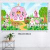 Farm Animals Theme Party Decorations Farm Barn Backdrop Banner Farmhouse Animals Decor Tablecloth Balloon Arch Garland Kit for Birthday Photography Baby Shower Party Supplies(Pink) view 4