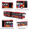 Crelloci City Bus Toy for Kids, Die Cast Alloy Pull Back Vehicles, Metro Articulated Electric Bus with Sounds and Lights, Model Cars Toys Educational Gift for Kids Boys Girls Ages 3+ view 3