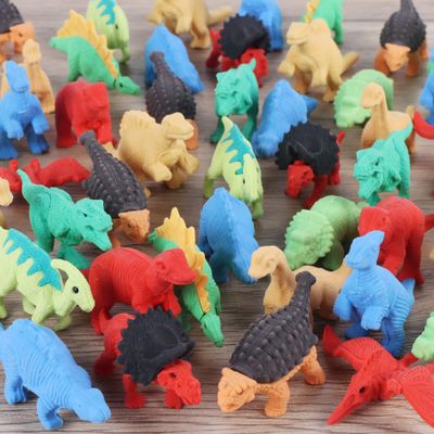Cllayees 72 Pcs Animal Erasers for Kids, Dinosaur 3D Puzzle Eraser Bulk, Mini Dinosaur Toys, Desk Pets for Students, Classroom Prizes, Party Favors