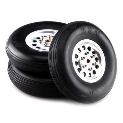 Replacement Part For 1PCS Rubber Wheel With Aluminum Hub For RC Airplane Model And DIY Tires 1.75"-4.5" - (Color: 76mm X1)