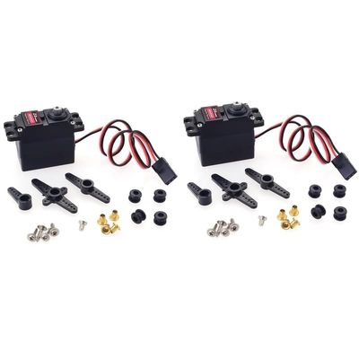 Replacement Part For 2Pcs M0200 20G Analog Gear Servo 3.5Kg Torque For 1/16 1/14 1/12 ZD Racing RC Car Accessories RC Parts - (Color: Black)