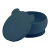 MinikOiOi Bowly 100% Silicone Bowl with Suction Based and Lid 6m+ (Dark Blue) view 1