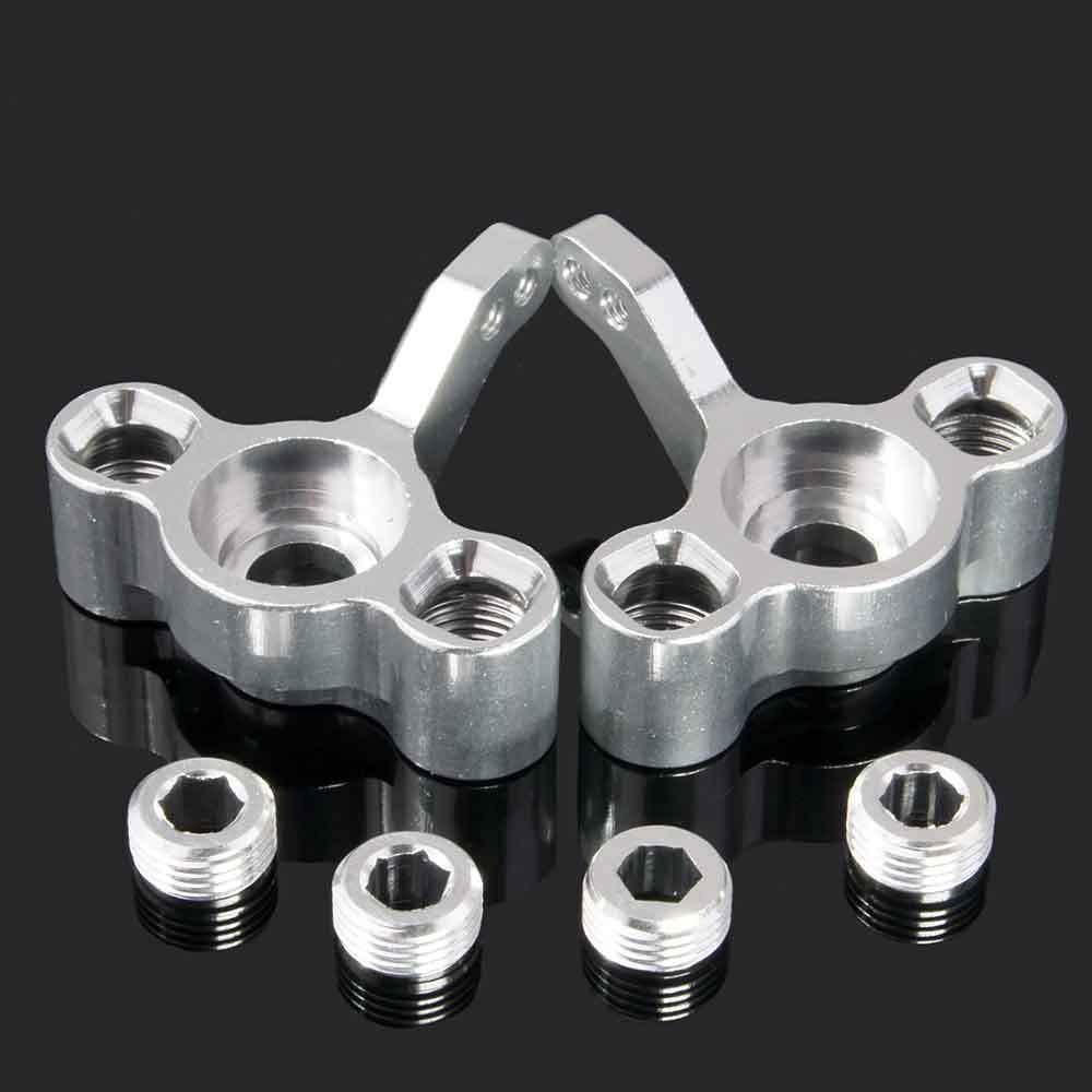Replacement Part For RC 286611 (86013) Aluminum Steering Hub Carrier (L/R) For 1:16 Buggy Truck - (Color: Silver)
