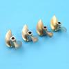 Replacement Part For 1PC P1.9 Copper Propeller 36mm 37mm 38mm 40mm 42mm 45mm Brass Proppellers 4mm 4.76mm Hole CW CCW Props For RC Boats DIY Parts - (Color: 45x4mm CCW) view 2