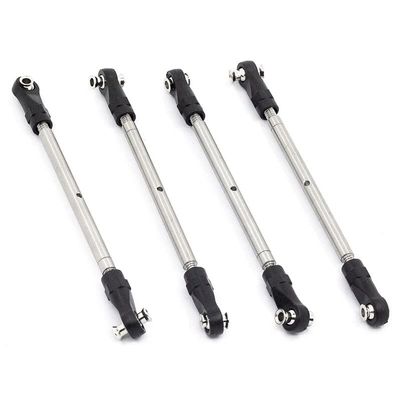 Replacement Part For Stainless Steel Pull Rod Link Tie Rod Linkage For 1/10 MAXX TRUCK 89076-4 RC Car Upgrade Parts - (Color: Silver)