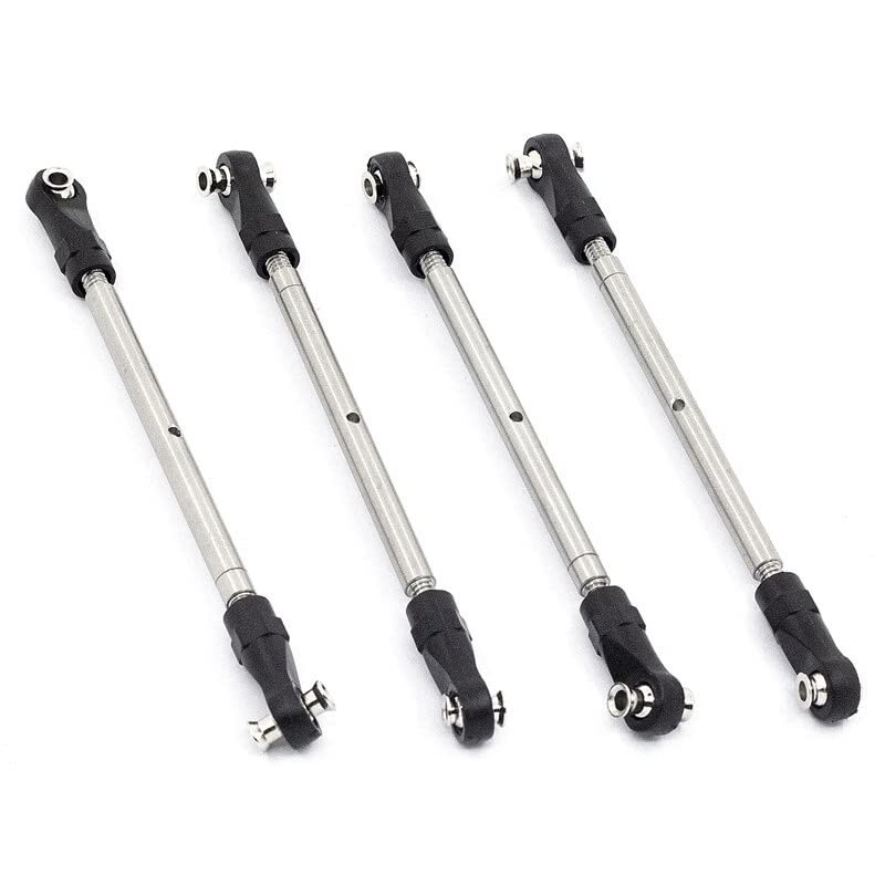 Replacement Part For Stainless Steel Pull Rod Link Tie Rod Linkage For 1/10 MAXX TRUCK 89076-4 RC Car Upgrade Parts - (Color: Silver)
