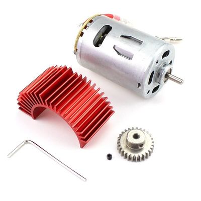 Replacement Part For 540 Motor With Heat Sink For A959-B A969-B A979-B K929-B 1/18 RC Car Upgrade Parts Accessories - (Color: Silver Red)