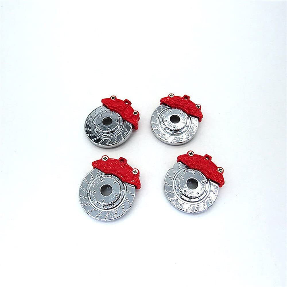 Replacement Part For 4pcs/set Brake Pads Brake Disc For WPL D12 RC Car Tires Brake Pliers Calipers Modification Upgrade Parts - (Color: Red)