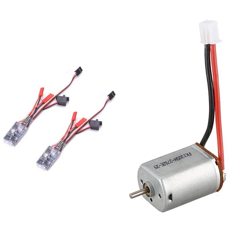 Replacement Part For 3Pcs RC Car Part: 1Pcs Or K989-06 Motor & 2Pcs 30A ESC Electric Speed Controller With Brake - (Color: Silver BlackRed)
