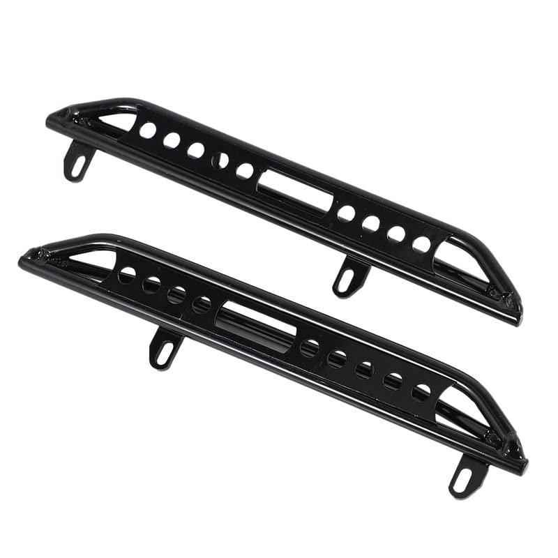 Replacement Part For 1/10 SCX10 III AXI03007 2Pcs 15m Metal Side Step Plate Board Slide Pedal For 1/10 SCX10 III AXI03007 RC Car Part - (Color: Black)