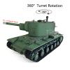 Modified 1/16 7.0 Soviet Kv-2 Henglong Rc Tank Gigant 3949 360 Turret Rotation Ir Bb Airsoft Barrel Recoil view 2