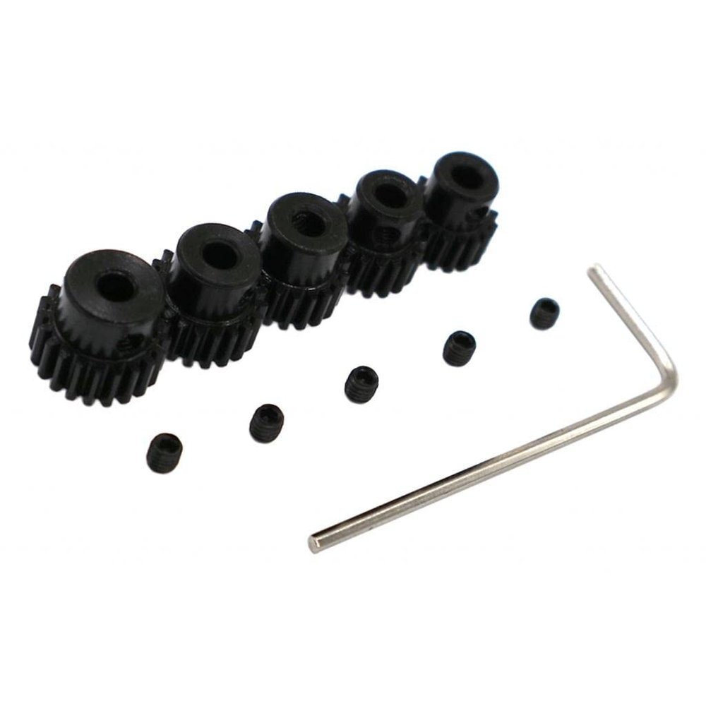 Replacement Part For 5 Pcs 48P RC Pinion Gear Durable 3.17mm 17T 18T 19T 20T 21T Teeth Tooth