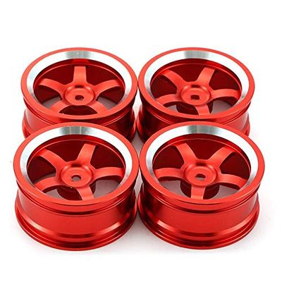 Replacement Part For 4Pcs Aluminum 52MM Wheel Rims For RC 1/10 On-Road Drift RedCat SAKURA - (Color: Red)
