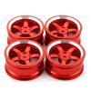 Replacement Part For 4Pcs Aluminum 52MM Wheel Rims For RC 1/10 On-Road Drift RedCat SAKURA - (Color: Red) view 3