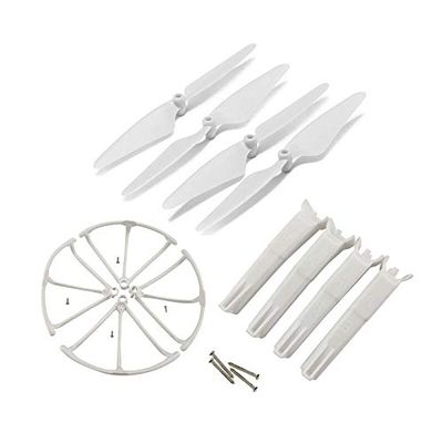 Replacement Part For X4 H502S H502E RC Quadcopter Spare Parts 4pcs Upgrade Landing Gear + 4pcs Blades Protective Frame + 4pcs Propeller Set - (Color: White)