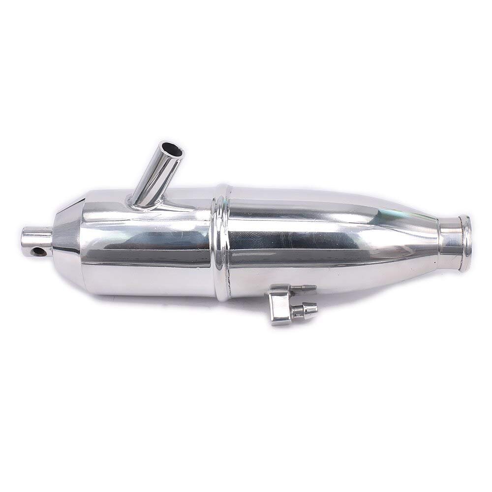Replacement Part For Polished Tuned Side Exhaust Muffler Pipe Tubing/Spring Right Hand For 1/10 Nitro RC Car Redcat